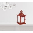 thumbnail image 1 of HomeRoots 517581 13 x 6 x 6 in. Flameless Floor Lantern Candle Holder Red - Set of 2, 1 of 5