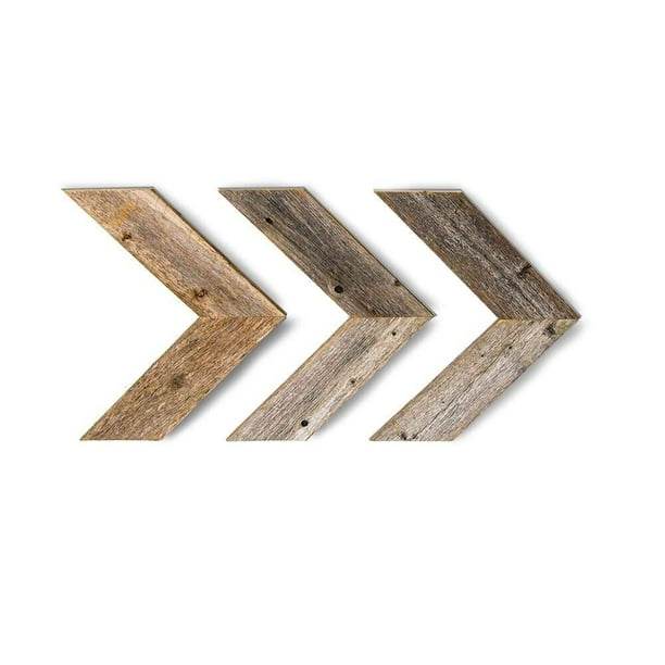 Set Of 3 Rustic Weathered Grey Wood Chevron Arrow Set Of 3 Rustic Weathered Grey Wood Chevron Arrow