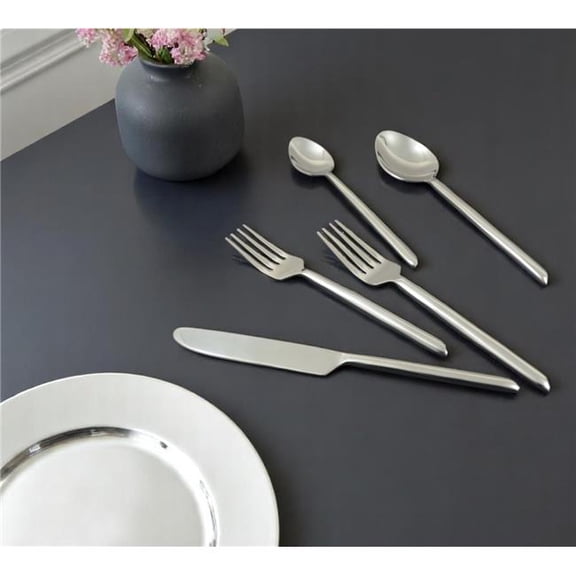 HomeRoots 482258 Silver Stainless Steel 12 Piece Hand Forged Flatware Set