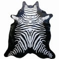 thumbnail image 1 of Stenciled Reverse Zebra Brazilian Cowhide Rug, 1 of 5