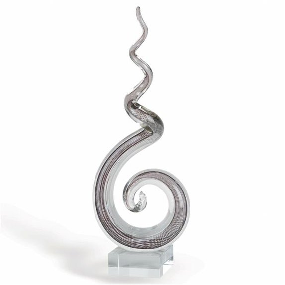 HomeRoots Tall Glass Corkscrew Centerpiece, Multi Color