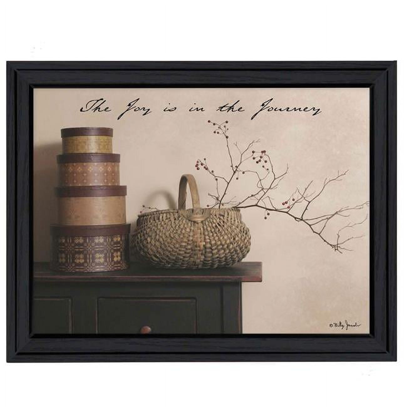 The Joy Is in the Journey Black Framed Print Wall Art