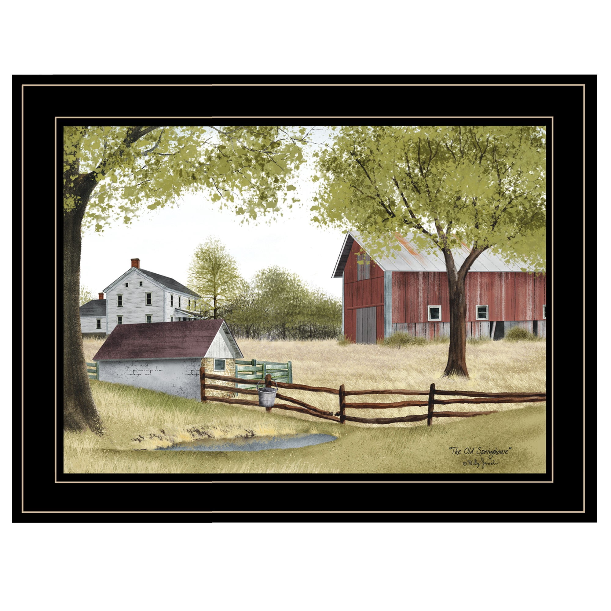 HomeRoots The Old Spring House 2 Black Framed Print Wall Art