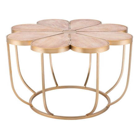 HomeRoots This Season Modern Round End Table, Brown