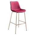 thumbnail image 1 of HomeRoots  Tony Bar Chair, Red & Gold, 1 of 1