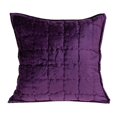 thumbnail image 1 of HomeRoots Transitional Purple Solid Quilted Pillow Cover with Down Insert, 1 of 1
