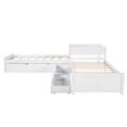 thumbnail image 1 of HomeRoots Twin Size White Bed with Trundle, 1 of 11