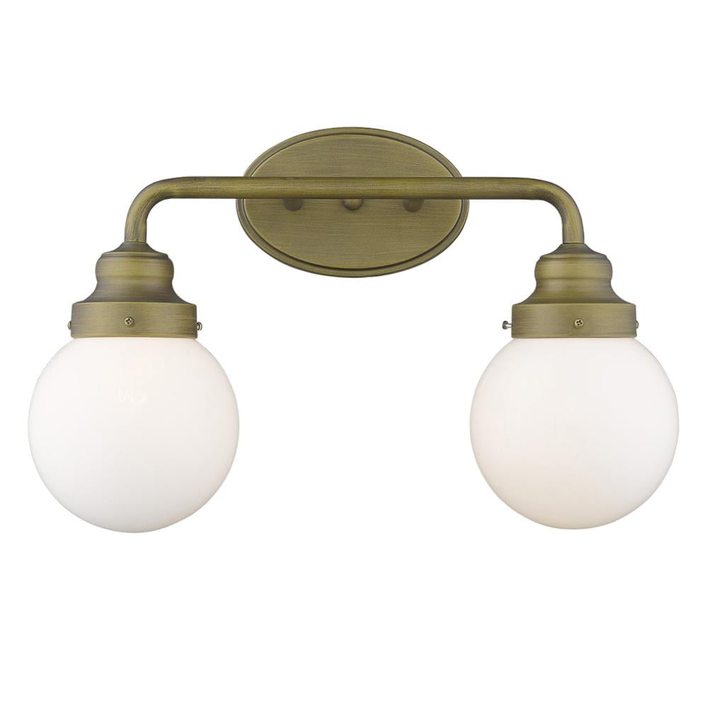 Elegant Brushed Gold Vanity Swing Arm Wall Sconce with Glass Shade