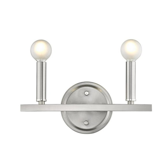 HomeRoots Two Light Silver Wall Sconce