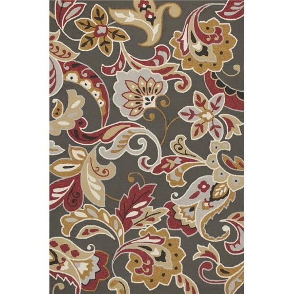 HomeRoots UV-Treated Polypropylene Taupe Area Rug - 5 x 7 ft. 6 in.