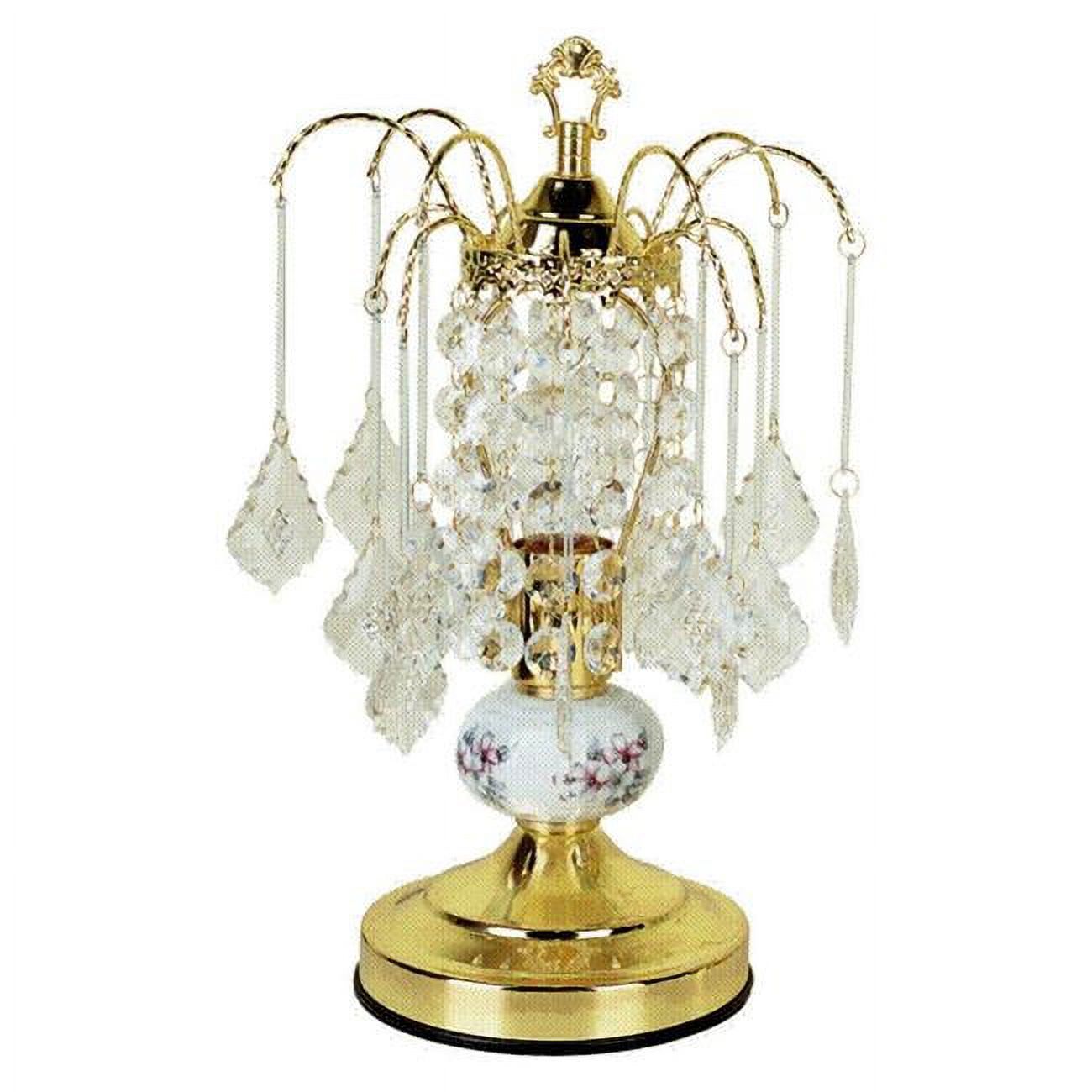 HomeRoots Vintage Gold Floral Chandelier Table Lamp - image 1 of 3