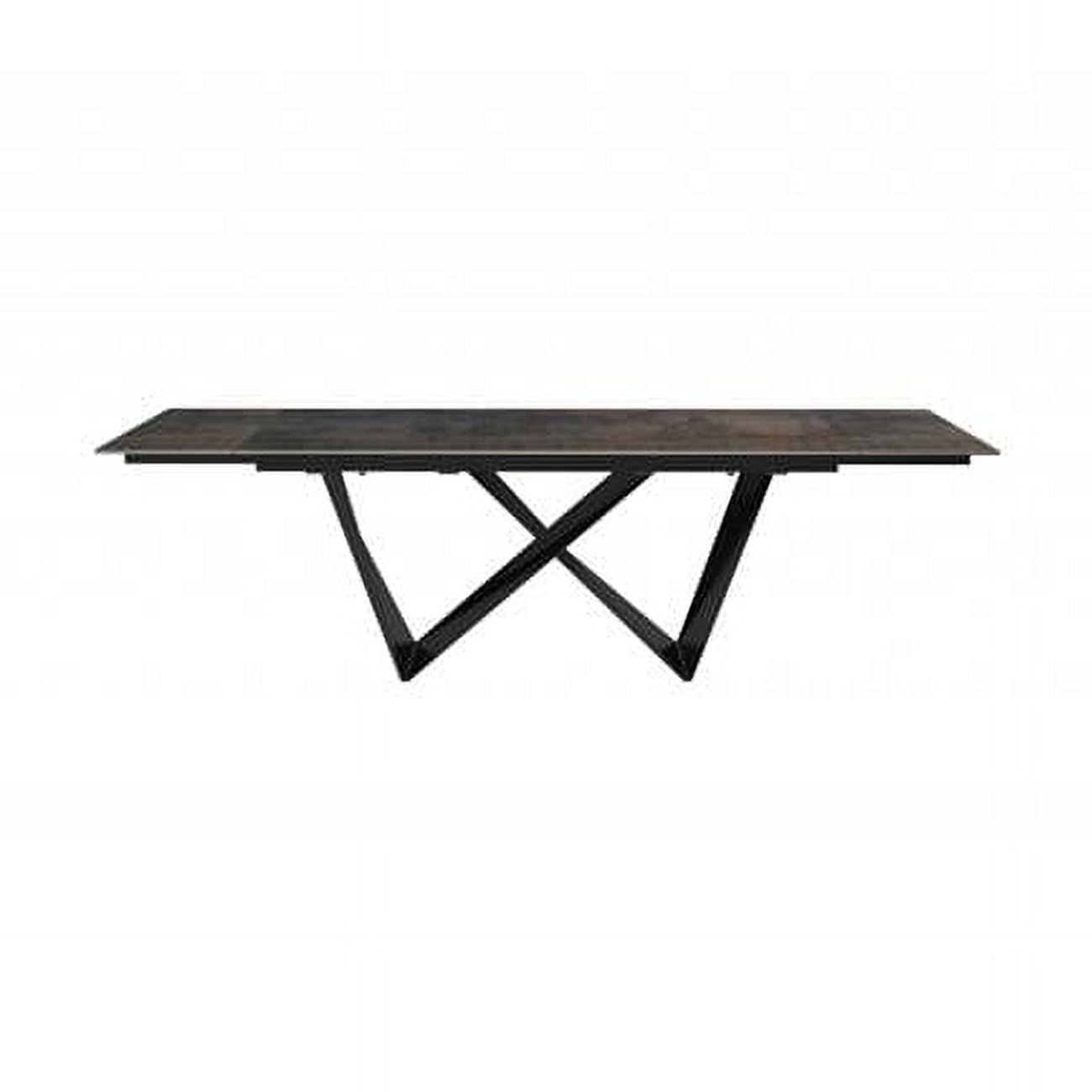 Contemporary Round Wood & Glass Extendable Dining Table in White