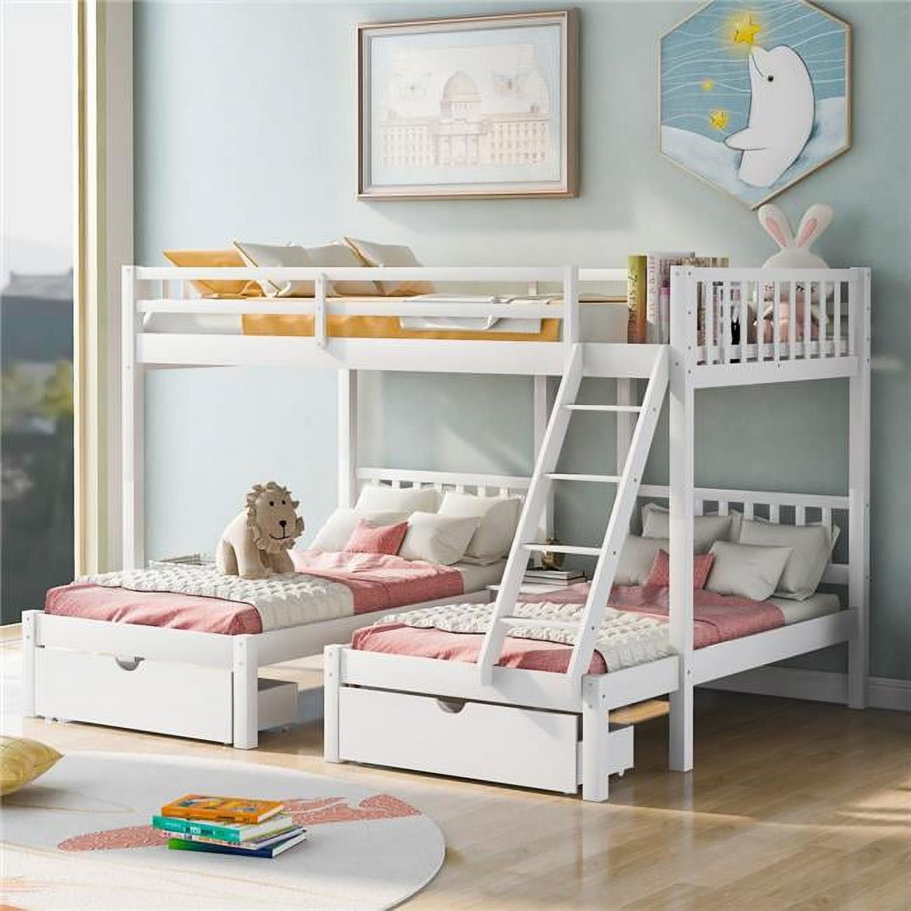 Perpendicular bunk bed sale