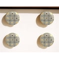 thumbnail image 1 of HomeRoots 635768 White Silver & Gold Geometric Ceramic Drawer Pull Knobs - Set of 6, 1 of 1