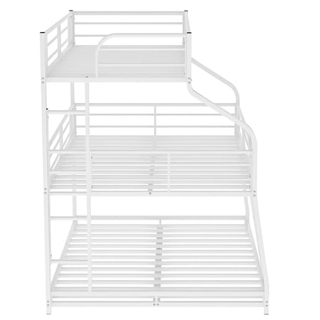 Homeroots 404005 74 x 83 x 62 in. White Twin XL Over, Full XL Over & Queen Size Bunk Bed