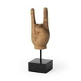thumbnail image 1 of Light Brown Wooden Rock Sign Décor Piece, 1 of 5