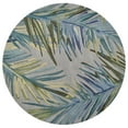 thumbnail image 1 of HomeRoots Wool 6 grey Blue Hand Tufted Tropical Palms Indoor Area Rug, 1 of 9
