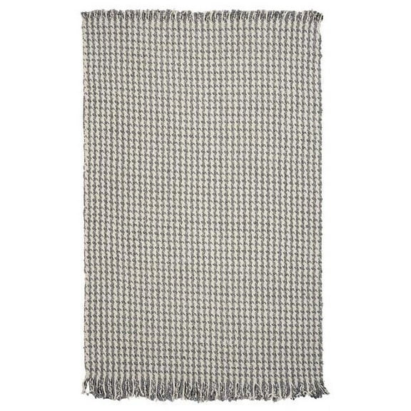 HomeRoots  Wool Ivory & Grey Area Rug - 5 x 8 ft.