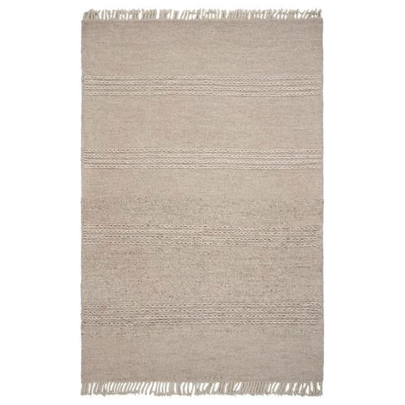 HomeRoots  Wool Natural Area Rug - Natural - 3 ft. 3 in. x 5 ft. 3 in.