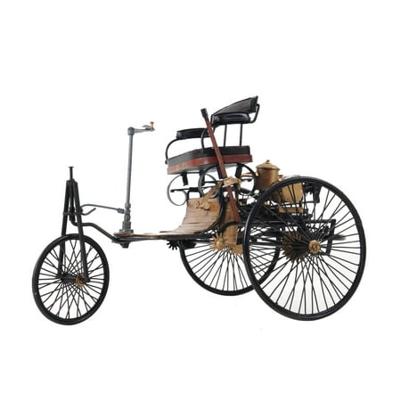 HomeRoots c1886 Three Wheeled Mercedes Benz Motor Car Sculpture - 8.8" x 14" x 8"