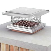 HomeSaver Pro 8 x 8 Stainless Steel Square Chimney Cap Screw Mount 14601