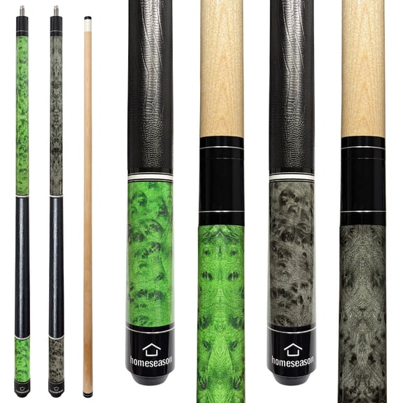 HomeSeason 2-Pack 58 inch Pool Cue Stick 20-21oz 13mm Tip Billiard Cue Sticks, Perfect for Precision Play, Low Deflection Pool Cue for Enhanced Accuracy