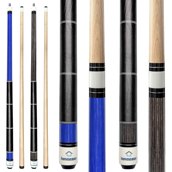 HomeSeason 58 inch Pool Cue Stick Canadian Maple Wood 13mm Tip - 20oz Perfect for Precision Play, Low Deflection Pool Cue for Enhanced Accuracy