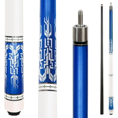 HomeSeason Glass Fiber Pool Cue 58" Professional Pool Stick 12.7mm 4-Layer Tip Low Deflection Cue Stick, 3 * 8/8Joint Pin, Ultra-Smooth, Billiard Cue Sticks Blue/21oz