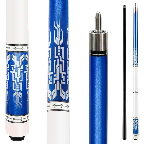 HomeSeason Glass Fiber Pool Cue 58" Professional Pool Stick 12.7mm 4-Layer Tip Low Deflection Cue Stick, 3 * 8/8Joint Pin, Ultra-Smooth, Billiard Cue Sticks Blue/21oz