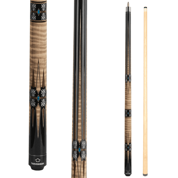 HomeSeason Pool Cue Stick 57" Billiard Cue Sticks Professional Low Deflection Pool Sticks Maple Wood Pool Sticks with 3/8 * 8 Pin Joint and 13mm Tip