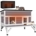 thumbnail image 1 of HomeSheek 40.4" Outdoor Cat House with Insulated Liner, Weatherproof Shelter with Platform, Easy Assembly & Cleaning, Safe Indoor/Outdoor Home, 1 of 9