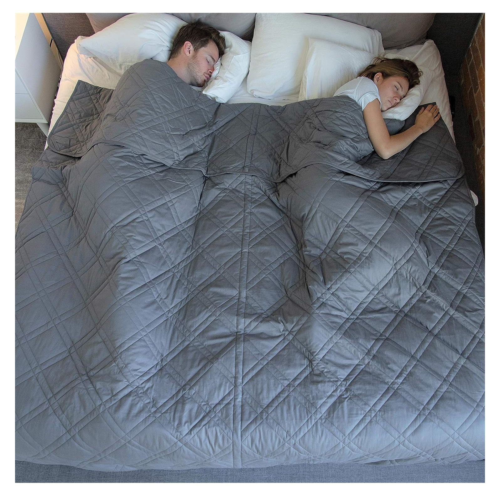 HomeSmart Split Weight King Size Weighted Blanket [ SplitWeight