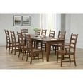 thumbnail image 1 of Extendable Dining Table Set - 12 Seater Rectangular Table with Chairs - Amish Brown Finish, 1 of 8