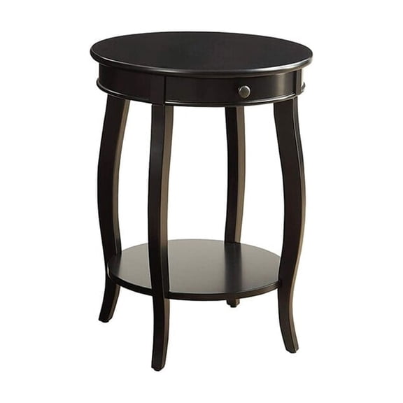 HomeStock 18x18x24 Inch Walnut End Table with Wooden Cabriole Legs MDF and Veneer Construction Formaldehyde Warning Included Asian Allure Style