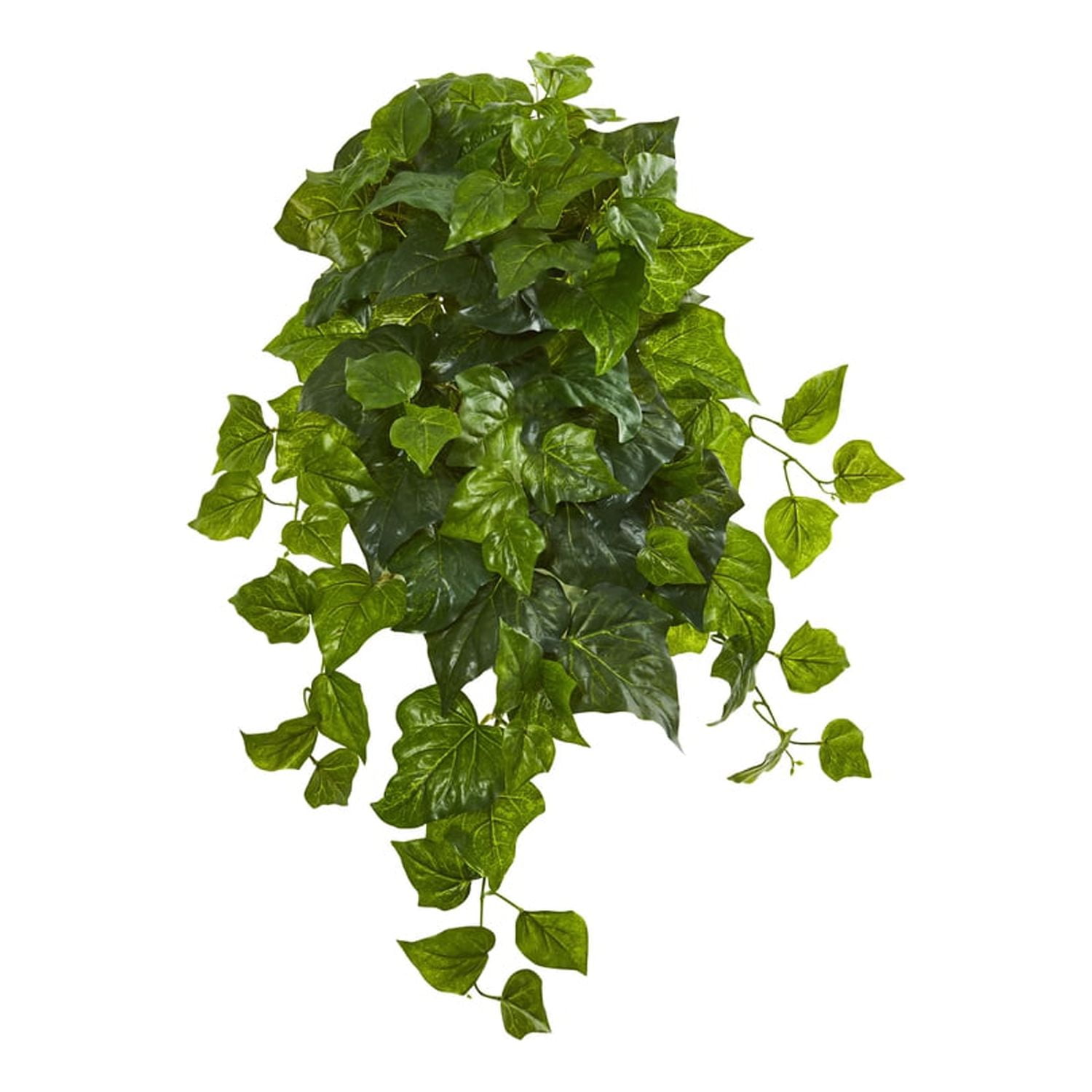 Deluxe London Ivy Hanging Bush with Lights, 22.5"
