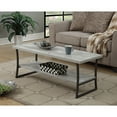 thumbnail image 1 of HomeStock Earthy Elements Coffee Table, 30" W x 52" L x 20" H, Modern Design with Slate Gray Metal Frame, Additional Display Shelf, 1 of 4