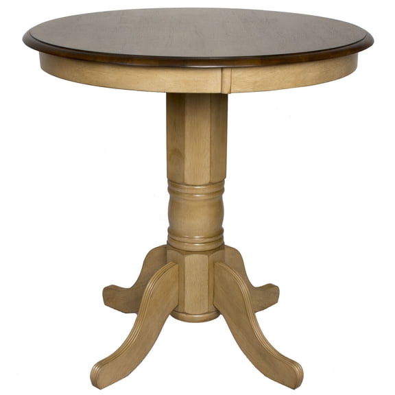 Round Pub Table Set - 36" Dining Table with 3 Stools - Counter Height Bar Furniture