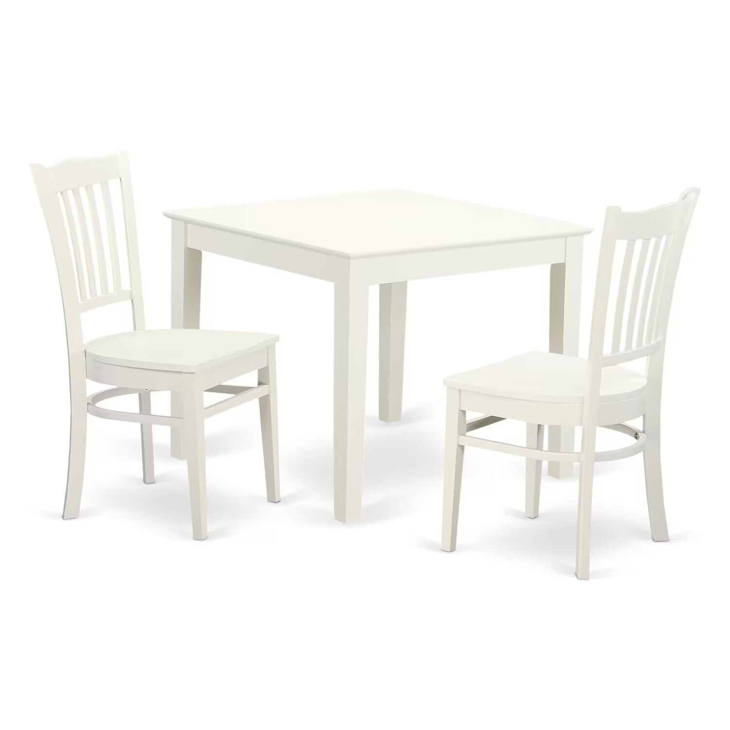 HomeStock 3 Piece Dining Table Set for 4 Includes a Square Kitchen Table and 4 Dining Room ...