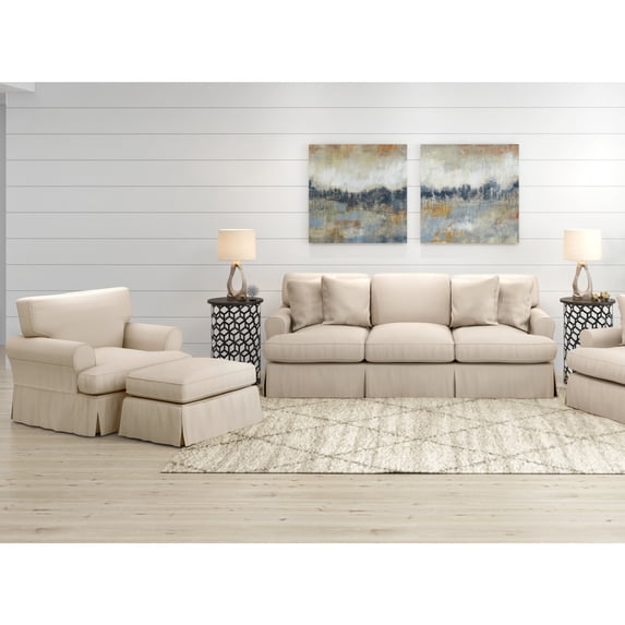 Living Room Furniture Set Sofa Chair Ottoman Washable Slipcover Pet Friendly Modern Design