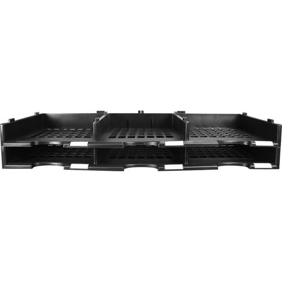 HomeStock 30-Compartment Organizer, Black, Durable and Lightweight Literature Organizer, Ideal for Home or Office, Stackable for Up to 180 Compartments, 31.38"D x 20.5"W x 14.13"H