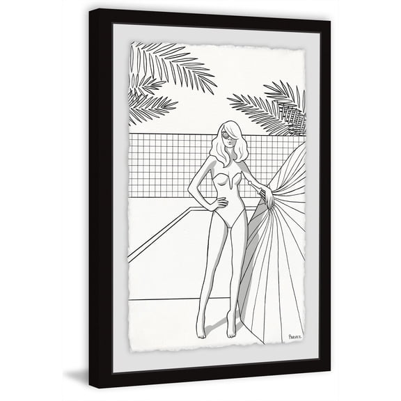 Large Canvas Wall Art 30" Pool Painting Print, Modern Home Decor, Custom Canvas Prints for Wall
