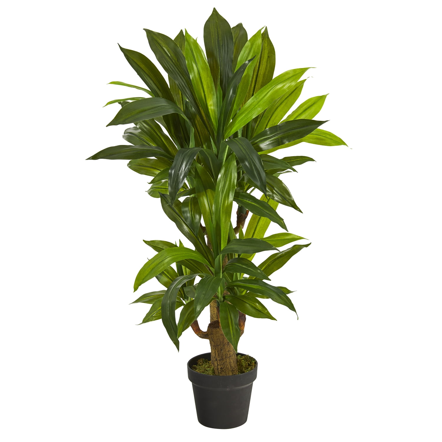 3-Foot Green Plastic Dracaena Faux Potted Plant