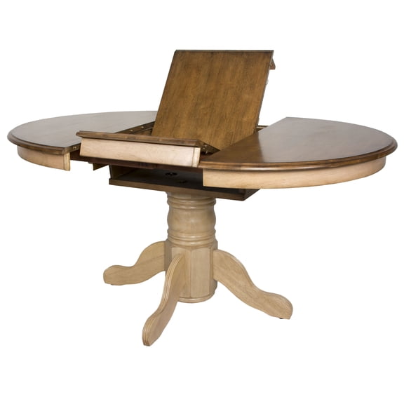 Extendable Dining Table - 42" Round to 60" Oval - Seats 6 - Butterfly Table