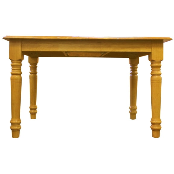 HomeStock 48-60" Rectangular Extendable Butterfly Leaf Dining Table , Light Oak Solid Wood , Seats 4, 6