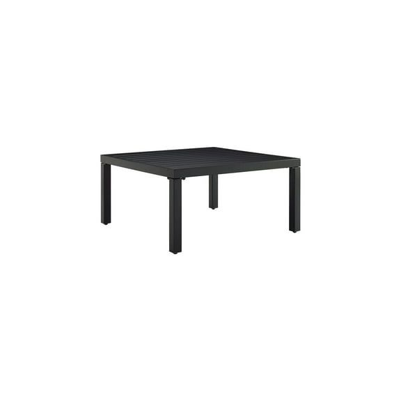 Visions Metal Outdoor Coffee Table - Matte Black - Weatherproof Patio Table - 28.5" x 28.5"