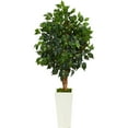thumbnail image 1 of HomeStock 4Ft. Mediterranean Mastery Artificial Tree In White Tower Planter, 1 of 1