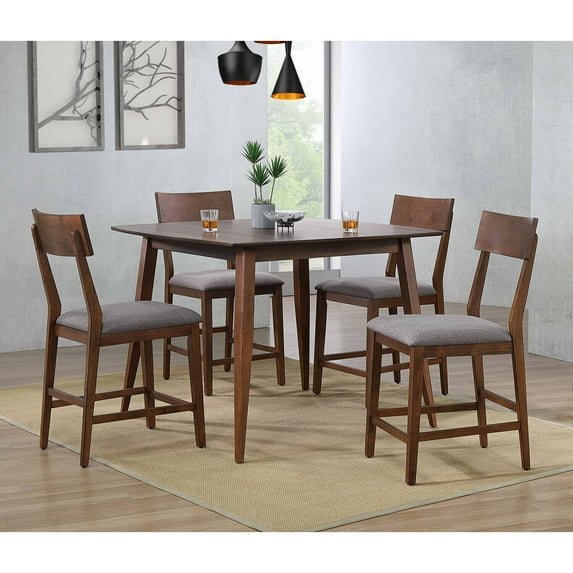 Counter Height Dining Set - 5 Piece Pub Table with Cushioned Seats - Modern Bar Table Set
