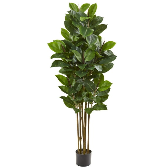 HomeStock 58In. Rubber Leaf Artificial Tree