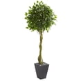 thumbnail image 1 of HomeStock 6Ft. Vintage Variety Artificial Tree In Slate Planter Uv Resistant (Indoor/Outdoor), 1 of 3