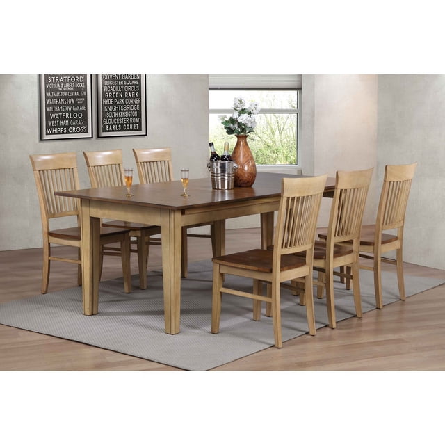 HomeStock 7 Piece 134" Rectangular Extendable Dining Table , Seats 12 ...